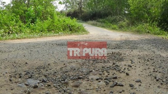 Poor quality road construction left rural Tripura transport deplorable : 3 km road under PWD construction has broken down within 2 years Poor quality road construction left rural Tripura transport deplorable : 3 km road under PWD construction has broken down within 2 years